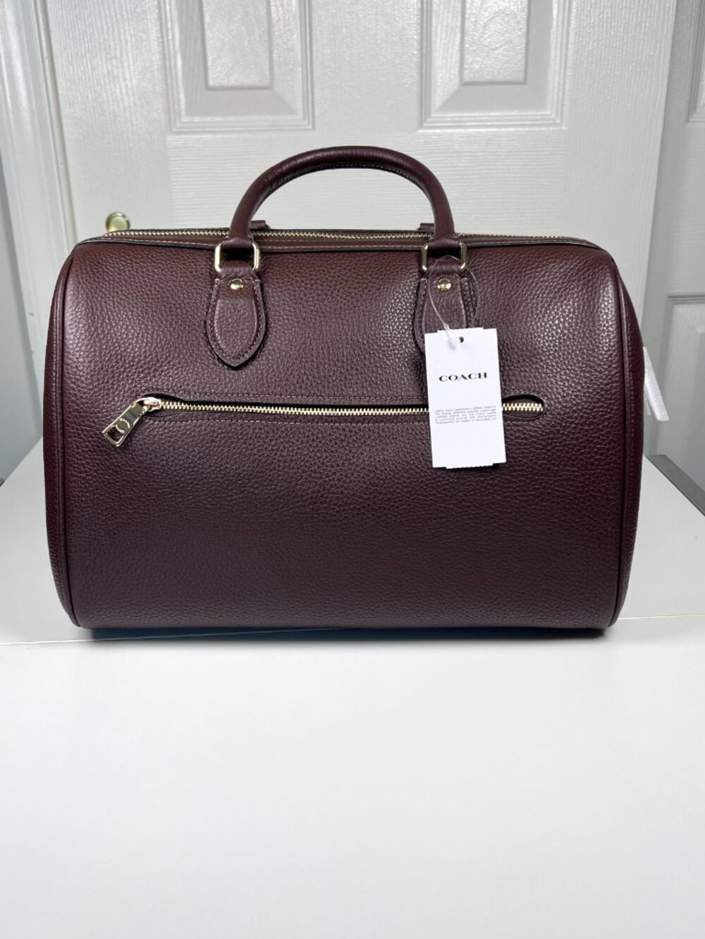 Coach Large Rowan Satchel Bag Maple NWT - Picture 4 of 11